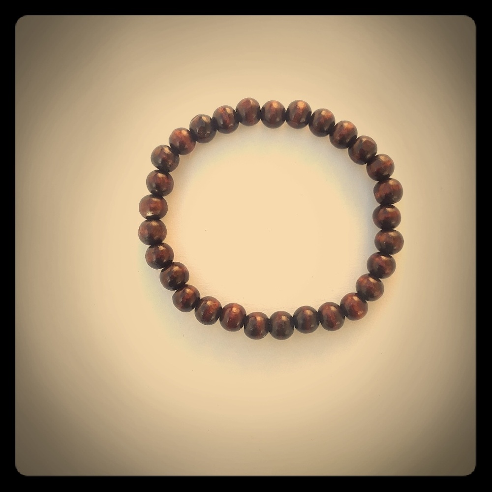 Wooden Brown Bead Bracelet